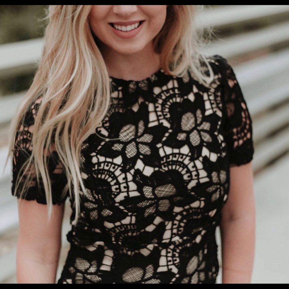 Black lace dress